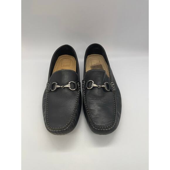 14th & Union Men's Black Leather Loafers Size 10.5 Brazil - Picture 3 of 9